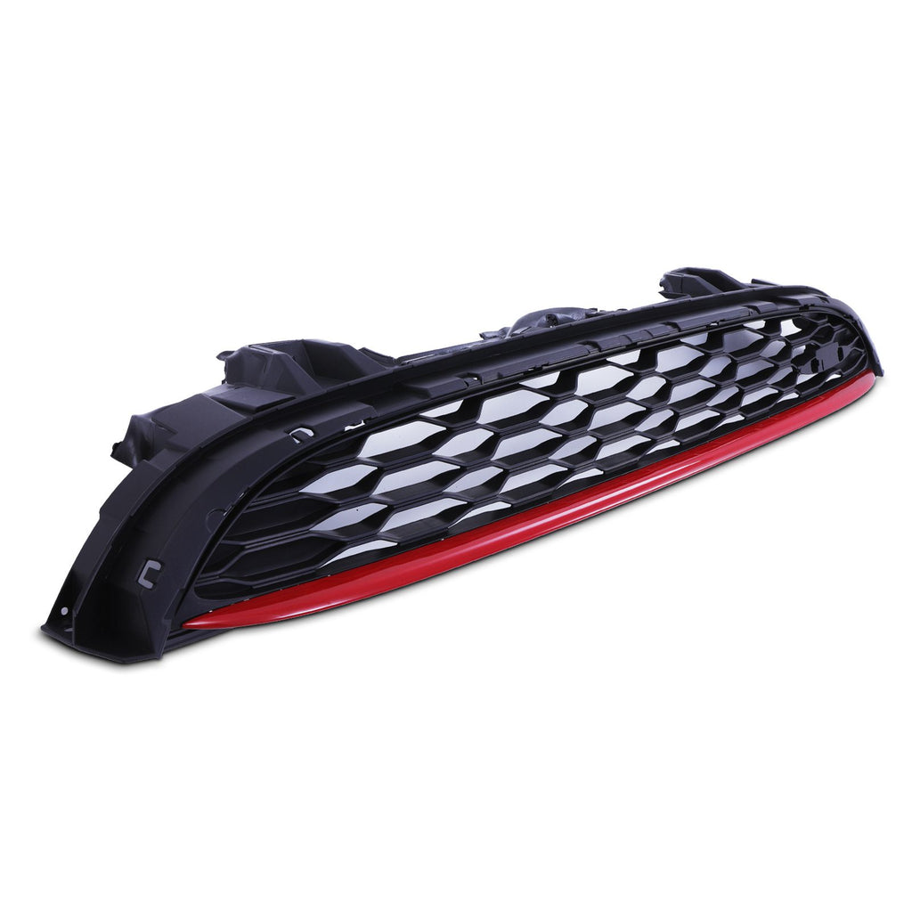 Griglia Anteriore Stile JCW Barra Rossa Nero Lucido Mini Cooper F55/F56/F57 14-21 - foto 3