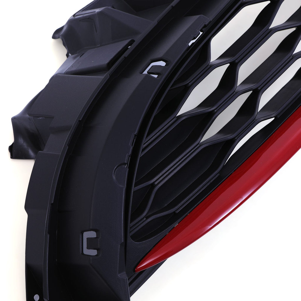 Griglia Anteriore Stile JCW Barra Rossa Nero Lucido Mini Cooper F55/F56/F57 14-21 - foto 9