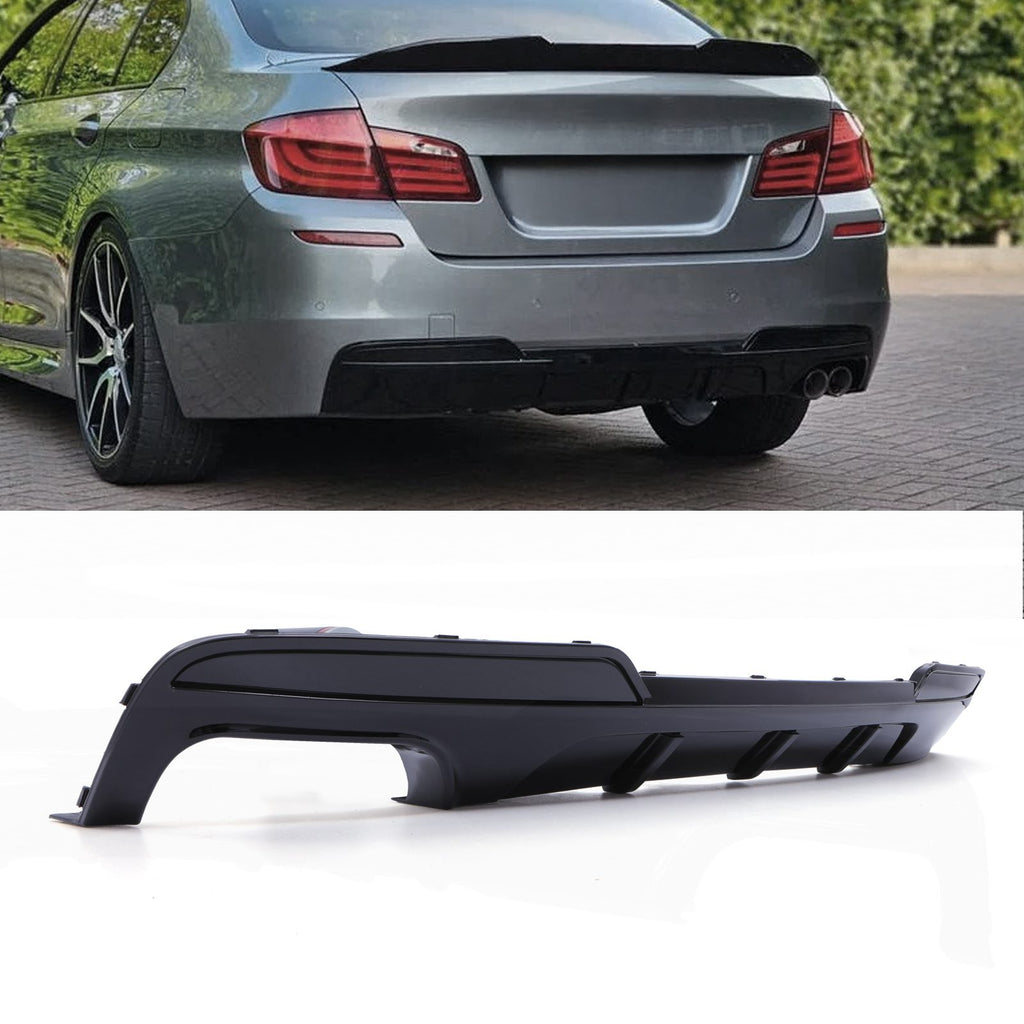 Diffusore Posteriore Stile M Sport a Doppia Uscita Nero Lucido BMW Serie 5 F10 10-16