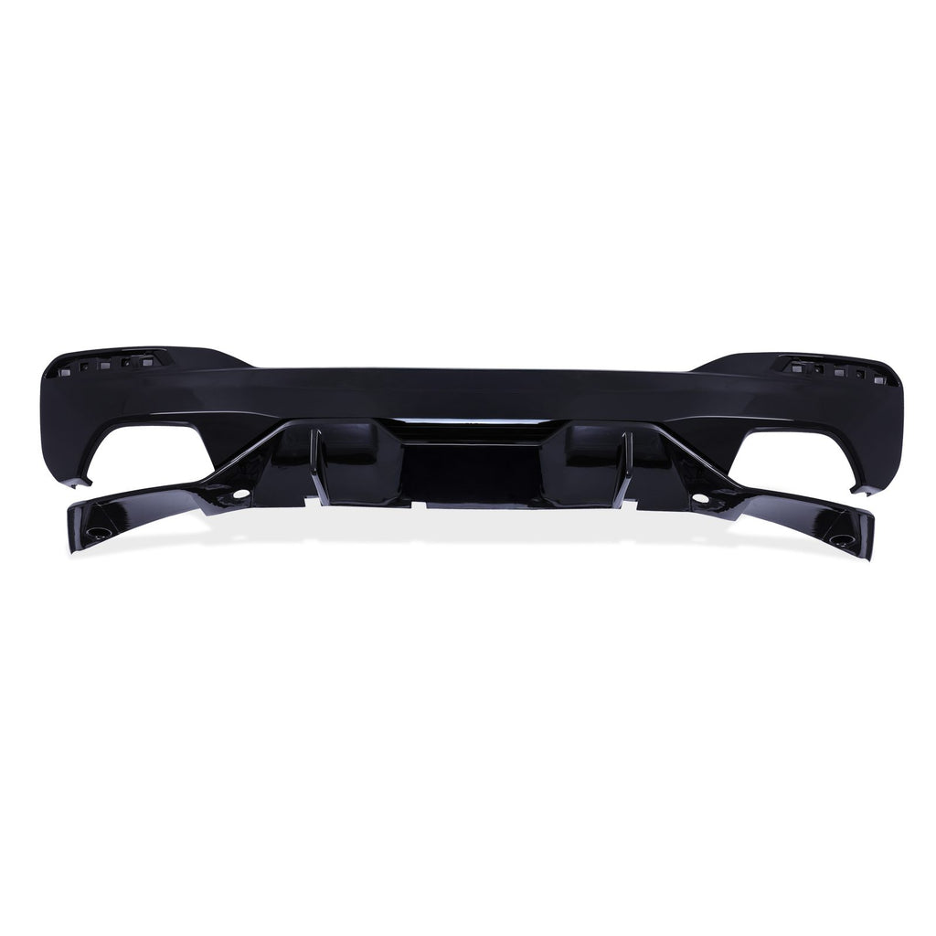 Diffusore Posteriore Quad con Terminali Nero Lucido BMW Serie 5 G30 2018-2023 - foto 3