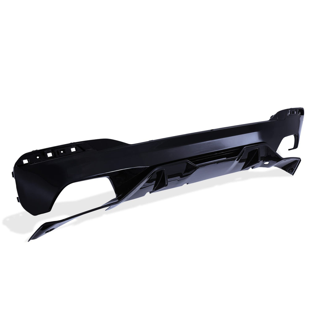 Diffusore Posteriore Quad con Terminali Nero Lucido BMW Serie 5 G30 2018-2023 - foto 4