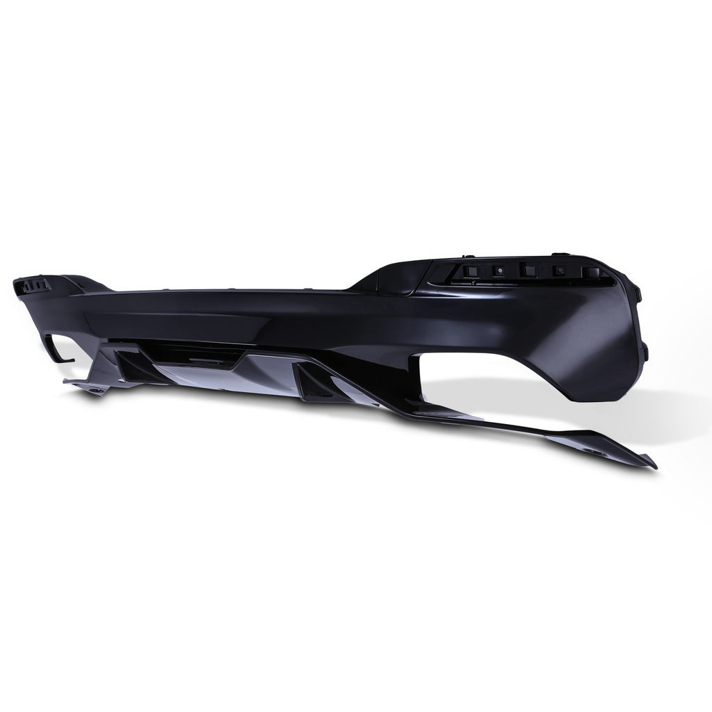 Diffusore Posteriore Quad con Terminali Nero Lucido BMW Serie 5 G30 2018-2023 - foto 5