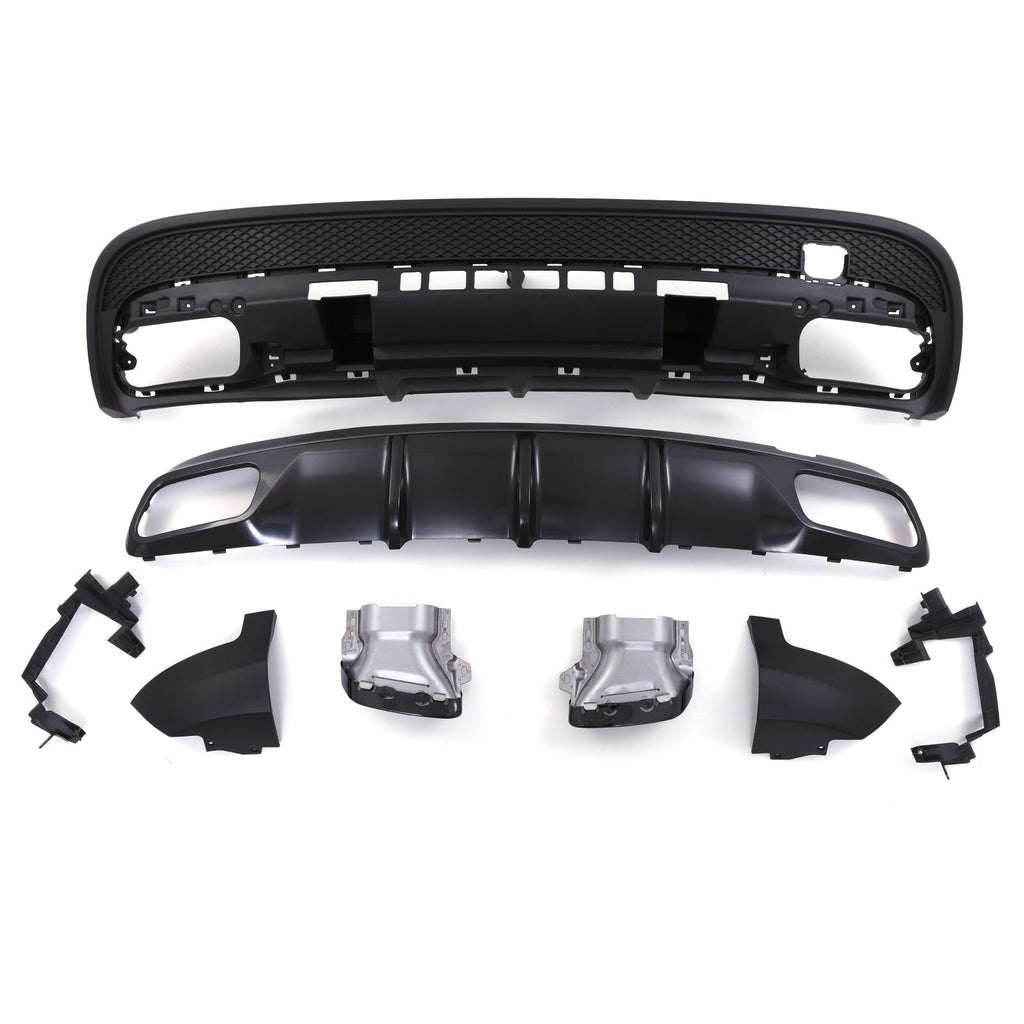 Diffusore Posteriore a Quattro Uscite Nero Lucido Mercedes GLA 45 X156 13-18 - foto 3