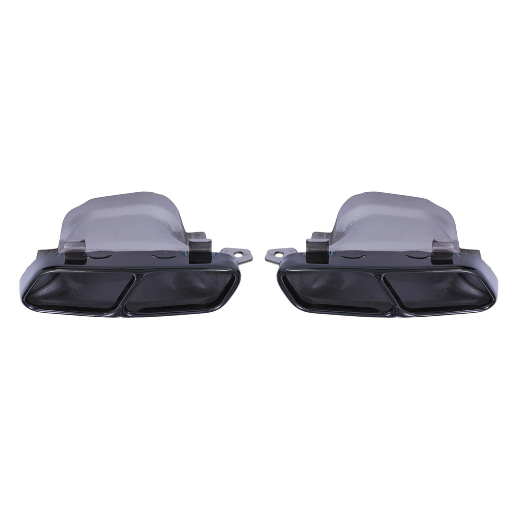 Terminali di Scarico Quad Stile AMG Nero Lucido Mercedes Classe A W176 12-18 - foto 5