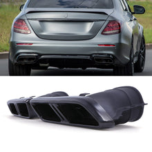 Terminali di Scarico Quad Nero Lucido Mercedes Classe E E63 AMG W213 17-23