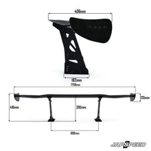 Alettone Posteriore Regolabile Universale Japspeed BGW in ABS Nero Lucido - foto 5