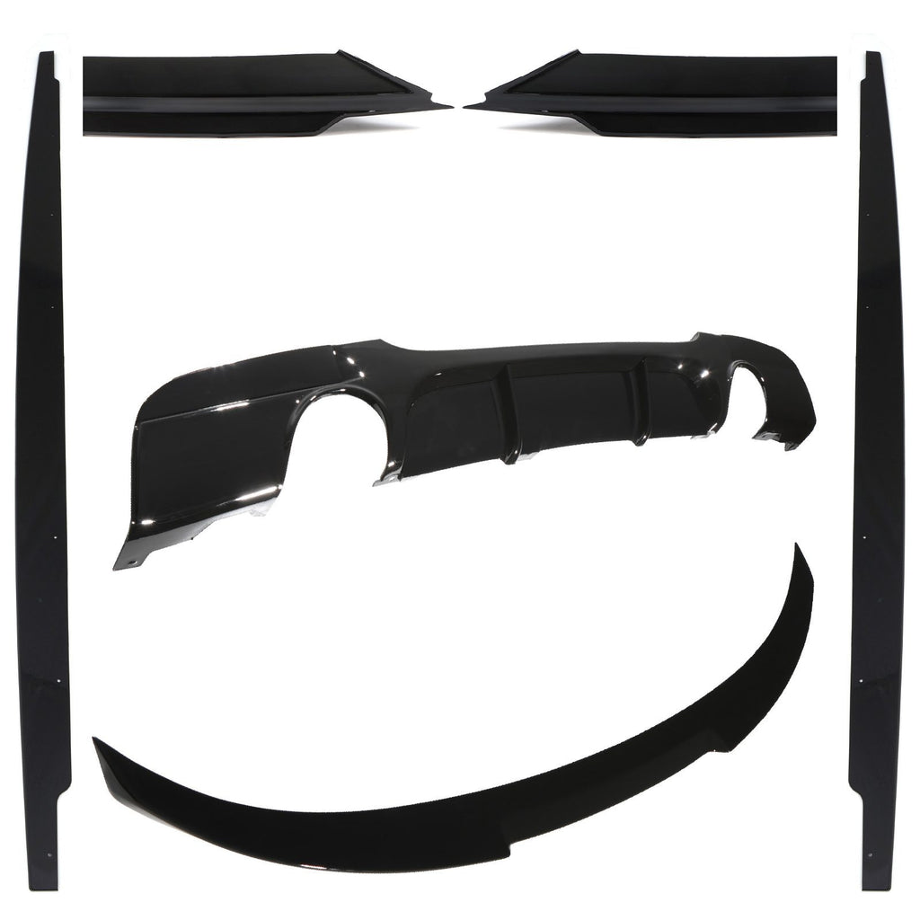 Body Kit Aerodinamico Stile M4 Doppio Scarico Nero Lucido BMW 3 Series E90 Pre LCI 05-08 - foto 2