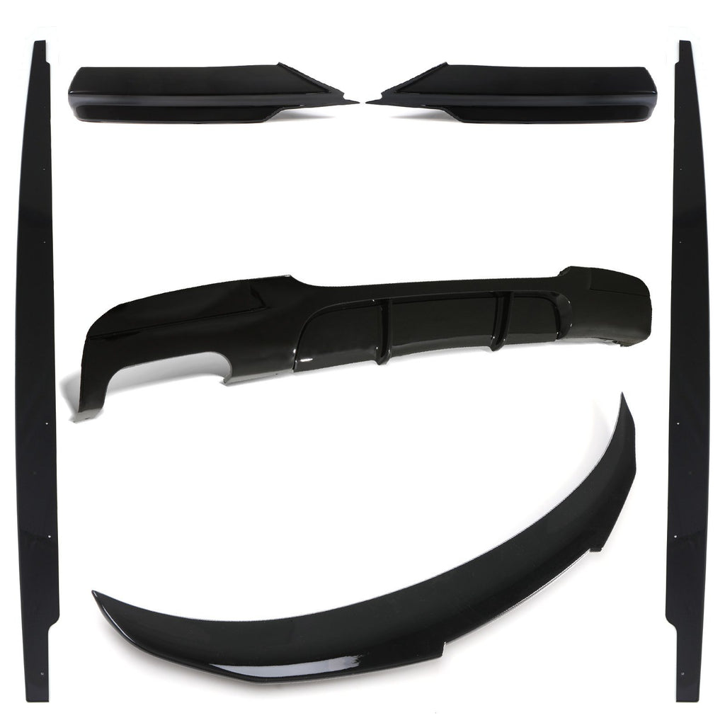Body Kit Aerodinamico Stile PSM Doppio Scarico Nero Lucido BMW 3 Series E90 05-08 - foto 2