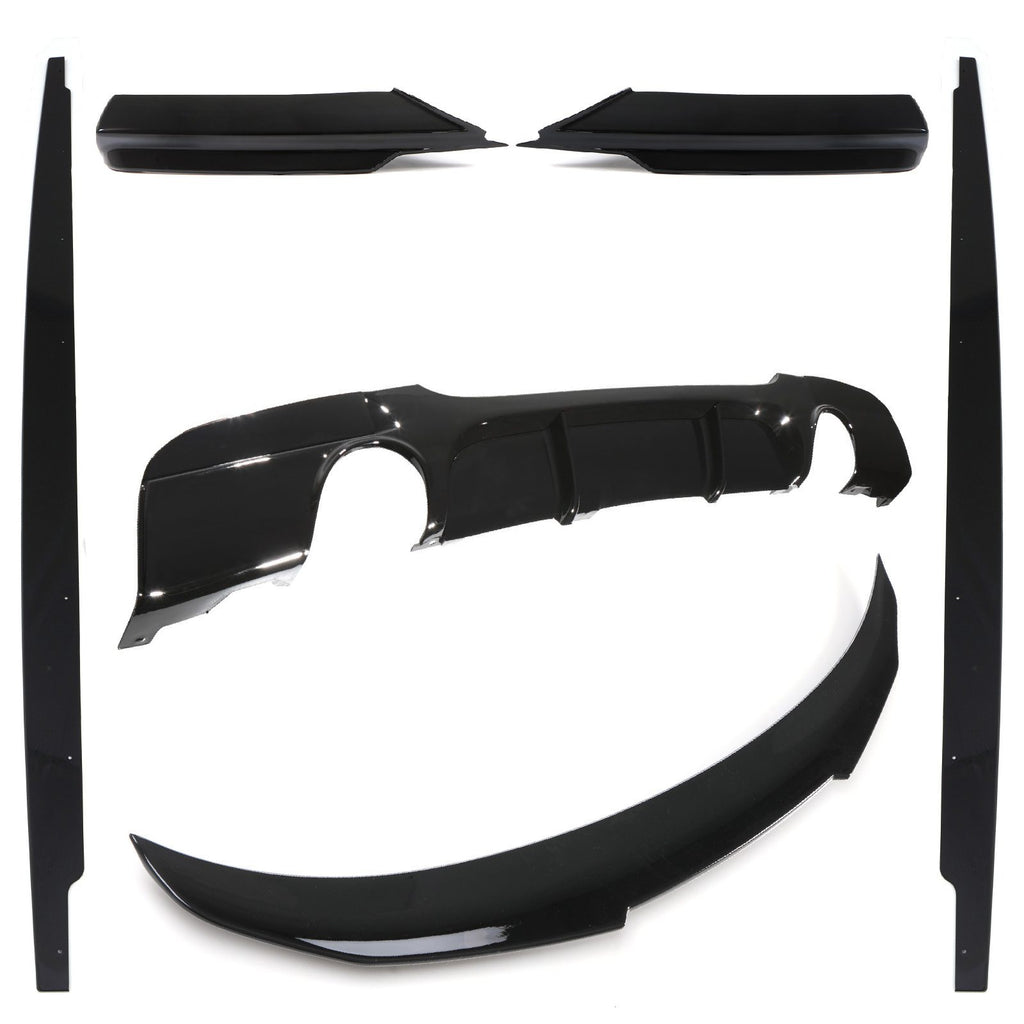 Body Kit Aerodinamico Stile PSM Doppio Scarico Nero Lucido BMW 3 Series E90 Pre LCI 05-08 - foto 2