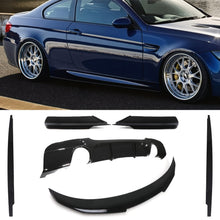 Body Kit Aerodinamico Stile PSM Doppio Scarico Nero Lucido BMW 3 Series E90 Pre LCI 05-08