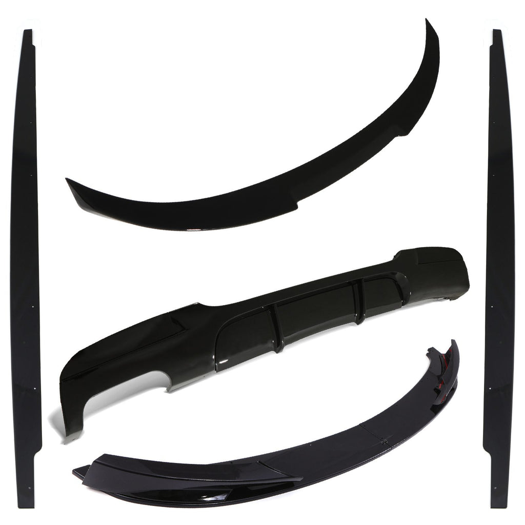 Body Kit Aerodinamico Stile M4 Doppia Uscita Nero Lucido BMW 3 Series E90 LCI 09-12 - foto 2