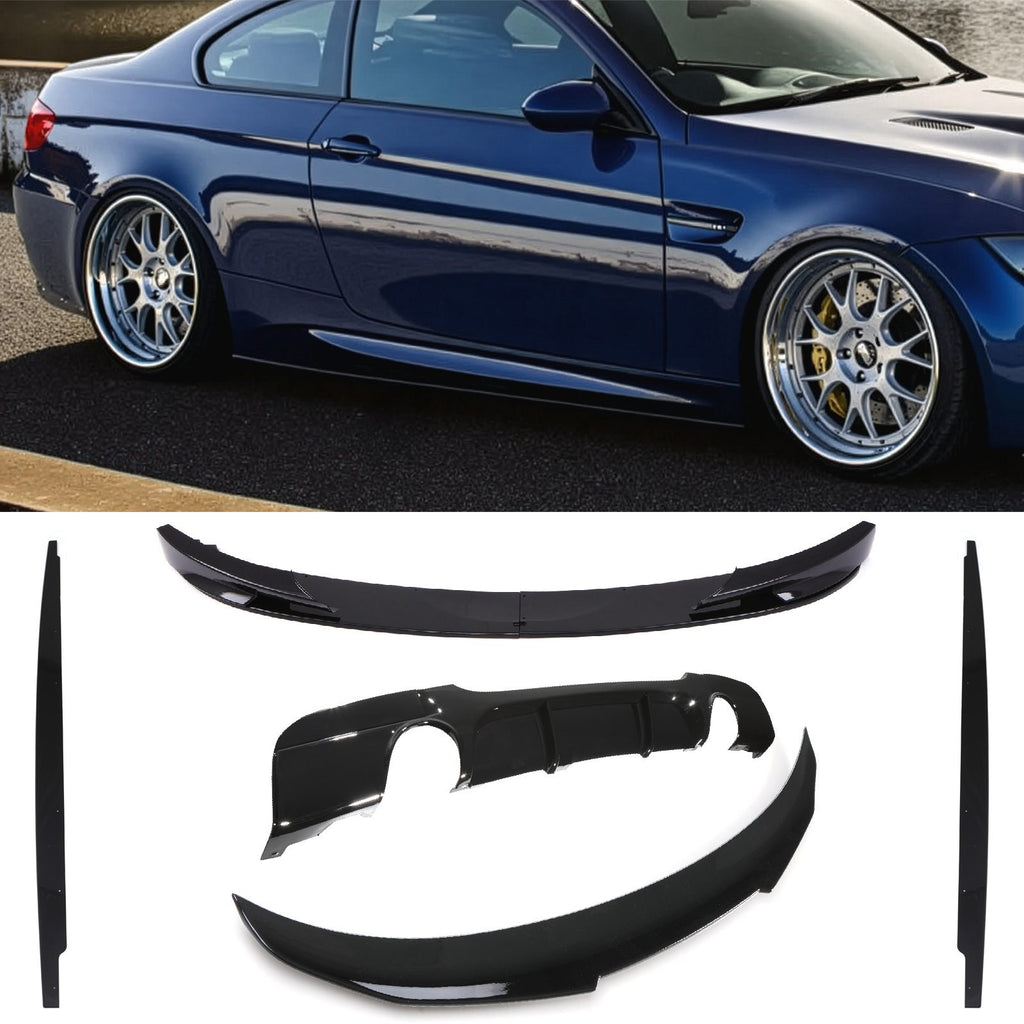 Body Kit Aerodinamico Stile PSM Doppia Uscita Nero Lucido BMW 3 Series E90 LCI 09-12