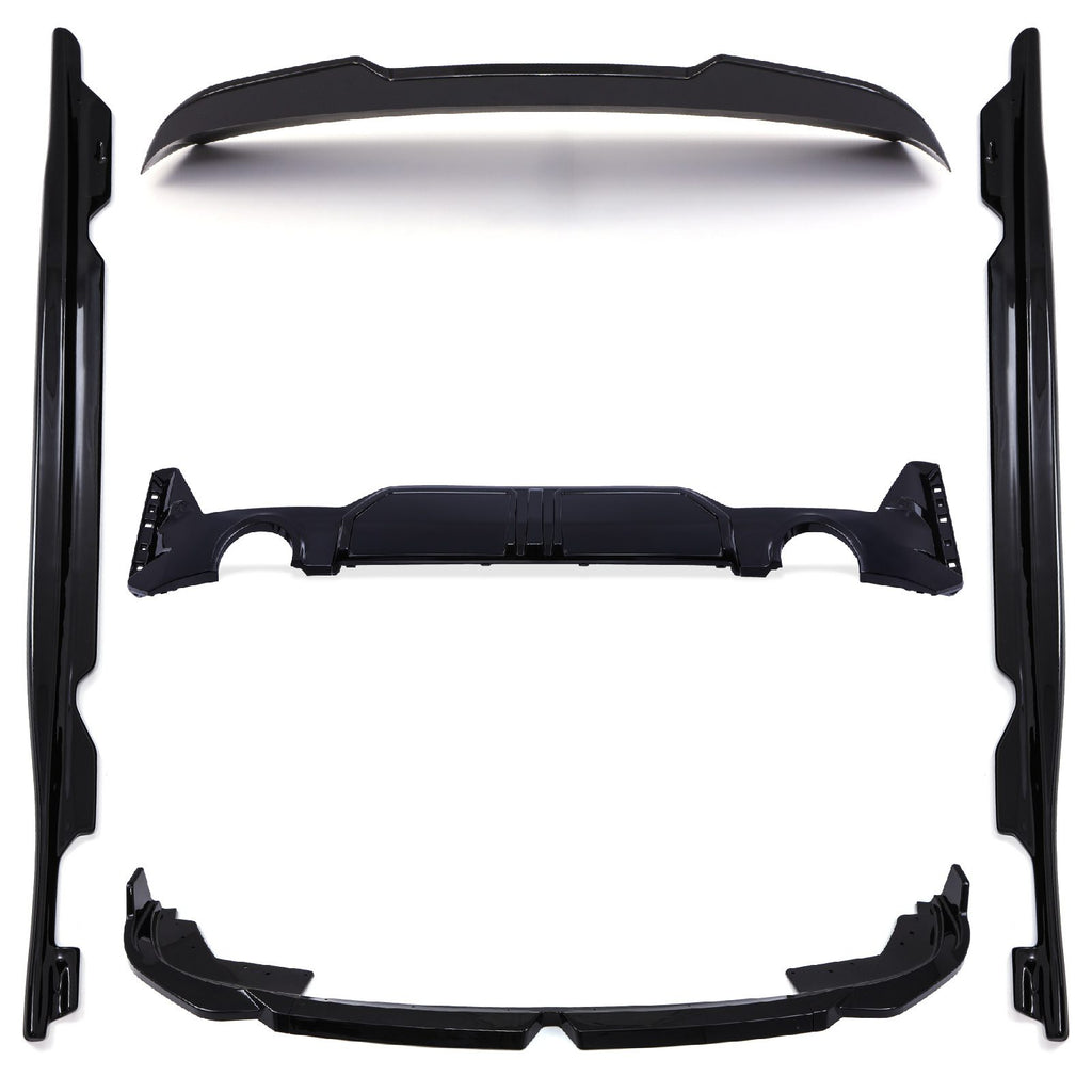 Kit Aero Completo Look M Sport Nero Lucido BMW Serie 3 Touring G21 LCI dal 2022 - foto 2