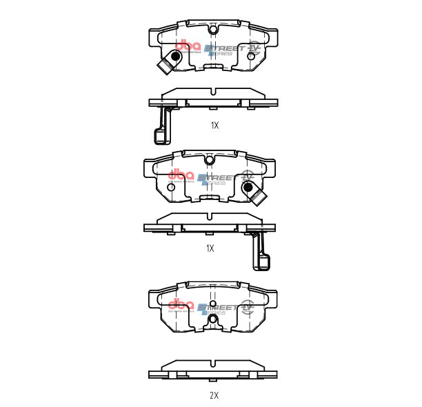 Pastiglie freni Honda Fit Hybrid 2010 On R - Honda City 2008-2014 / Honda Civic (5th Gen) EG5 1991-1996 / Honda Civic (5th Gen) EG6 1991-1996 / Honda Civic (5th Gen) EG9 1991-1996 (+11 modelli)