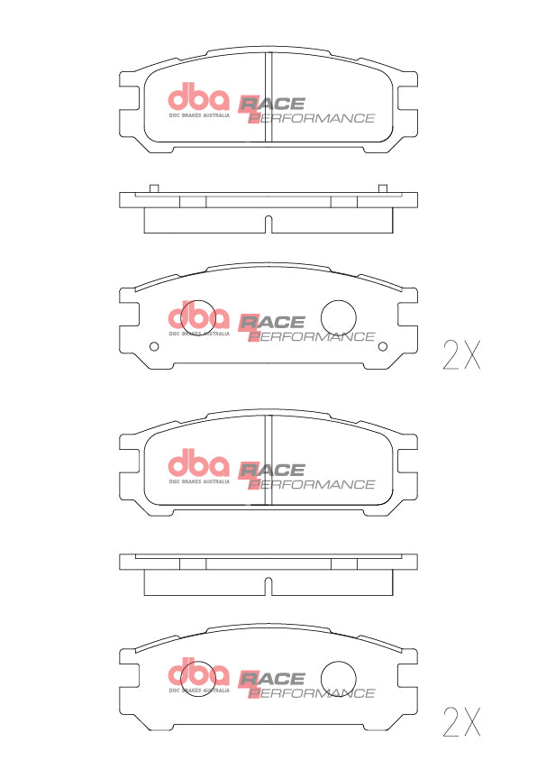 Pastiglie freni Race Performance - Subaru Impreza 1993-2002 / Subaru Impreza Sport 1996-2001 / Subaru Legacy BC5 1992-1994 / Subaru Legacy BC7 1990-1994 (+11 modelli)