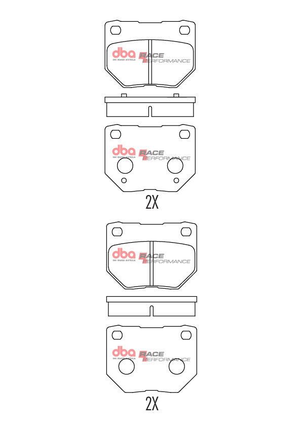 Pastiglie freni Race Performance - Nissan 300 ZX Z32 1989-1997 / Nissan 300ZX GZ32 1989-1998 / Nissan 300ZX Z32 1990-1994 / Nissan Skyline (R32) 1989-1995 (+9 modelli)