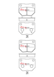 Pastiglie freni Race Performance - Nissan 300 ZX Z32 1989-1997 / Nissan 300ZX GZ32 1989-1998 / Nissan 300ZX Z32 1990-1994 / Nissan Skyline (R32) 1989-1995 (+9 modelli)