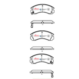 Pastiglie freni Mitsubishi Outlander ZJ & ZK Phev Hybrid 2014 2019 F - Citroen C-Crosser 2007-2012 / Citroen C-Crosser Enterprise 2009-2012 / Mitsubishi Challenger 1996-2000 / Mitsubishi Chariot 1995-1997 (+27 modelli)