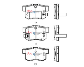 Pastiglie freni Honda Insight Hybrid / CRZ Hybrid 2010 on On R - Fiat Sedici 2009-2014 / Honda Accord 1998-2007 / Honda Ascot 1993-1998 / Honda CR-Z 2010-2016 / Honda Civic (6th Gen) EK9 1998-2001 (+35 modelli)
