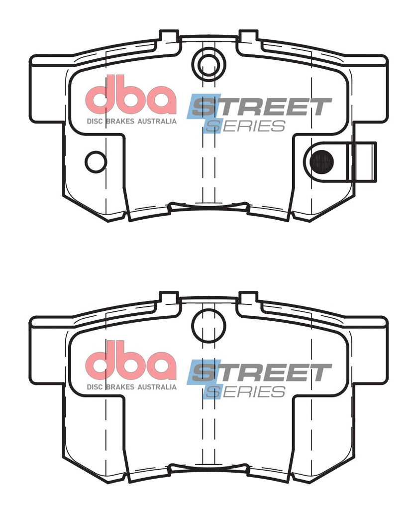 Pastiglie freni Street Series ceramico - asse posteriore - Fiat Sedici 2009-2014 / Honda Accord 1998-2007 / Honda Ascot 1993-1998 / Honda CR-Z 2010-2016 / Honda Civic (6th Gen) EK9 1998-2001 (+35 modelli)