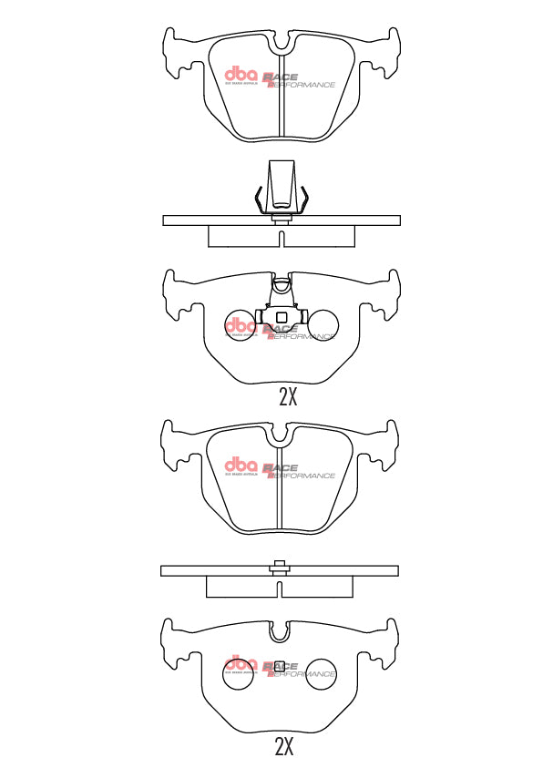 Pastiglie freni Race Performance - BMW Serie 3 (E46) 330 1999-2007 / BMW Serie 3 (10 4WD E46) 330 2000-2007 / BMW Serie 7(E38) 725 1996-2002 / BMW Serie 7(E38) 728 1995-2001 (+17 modelli)