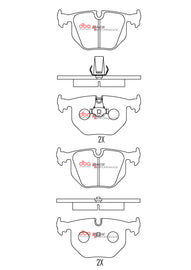 Pastiglie freni Race Performance - BMW Serie 3 (E46) 330 1999-2007 / BMW Serie 3 (10 4WD E46) 330 2000-2007 / BMW Serie 7(E38) 725 1996-2002 / BMW Serie 7(E38) 728 1995-2001 (+17 modelli)