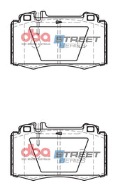 Pastiglie freni Street Series ceramico - asse anteriore - Mercedes-Benz C-Class (W203) 2001-2007 / Mercedes-Benz C-Class (W203) C30 TD AMG 2001-2004 / Mercedes-Benz C-Class (W203) C32 AMG 2001-2005 (+62 modelli)