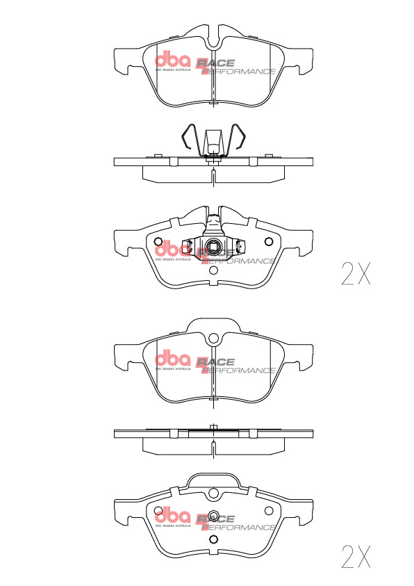Pastiglie freni Race Performance - Mini Mini Cabrio (R52) 2004-2009 / Mini Mini Hatch (1st Gen) (R50) 2001-2006 / Mini Mini Hatch (1st Gen) (R53) 2001-2006