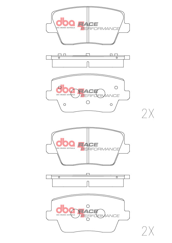Pastiglie freni Race Performance - pastiglia 15,8 mm - asse posteriore - Hyundai Kona N 2021 / Hyundai i-30 N PD 2017-2021