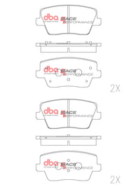 Pastiglie freni Race Performance - pastiglia 15,8 mm - asse posteriore - Hyundai Kona N 2021 / Hyundai i-30 N PD 2017-2021