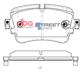 Pastiglie freni Audi E tron 2018 On R - Audi E-TRON (GEN) 2018-2021 / Audi E-TRON Sportback (GEA) 2019-2021 / Audi Q7 4M 2015-2020 / Audi Q8 2018 / Audi SQ7 4M 2016