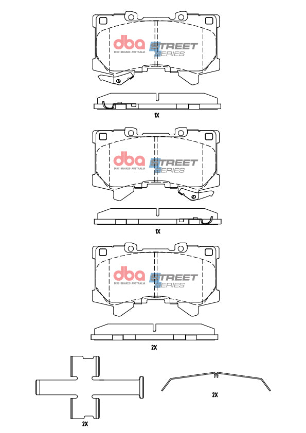 Pastiglie freni Street Series - asse anteriore - Toyota Landcruiser 250 series 2024 / Toyota Landcruiser 300 series 2021