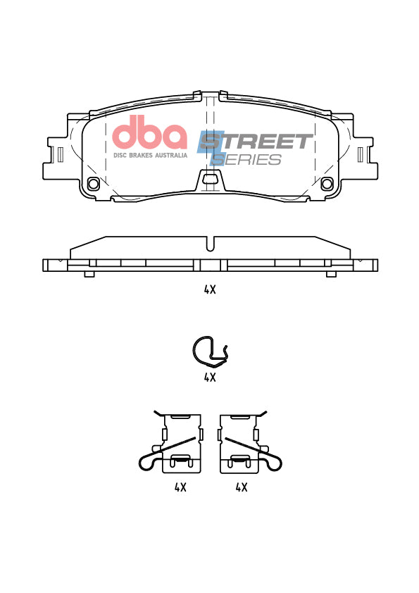 Pastiglie freni Street Series - asse posteriore - Toyota Landcruiser 250 series 2024 / Toyota Landcruiser 300 series 2021