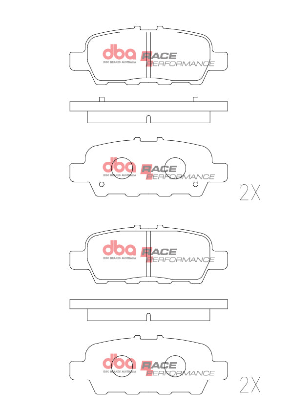 Pastiglie freni Race Performance - Infiniti FX35 2003-2008 / Infiniti FX45 2003-2008 / Nissan 350Z MK1 Z33 2003-2009 / Nissan Elgrand E51 2002-2010 / Nissan Murano Z50 2003-2009 (+3 modelli)