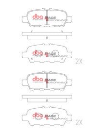 Pastiglie freni Race Performance - Infiniti FX35 2003-2008 / Infiniti FX45 2003-2008 / Nissan 350Z MK1 Z33 2003-2009 / Nissan Elgrand E51 2002-2010 / Nissan Murano Z50 2003-2009 (+3 modelli)