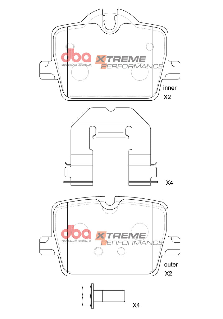 Pastiglie freni Xtreme Performance - asse posteriore - Toyota GR Supra 2019-2025 / Toyota Supra GR 2019-2025