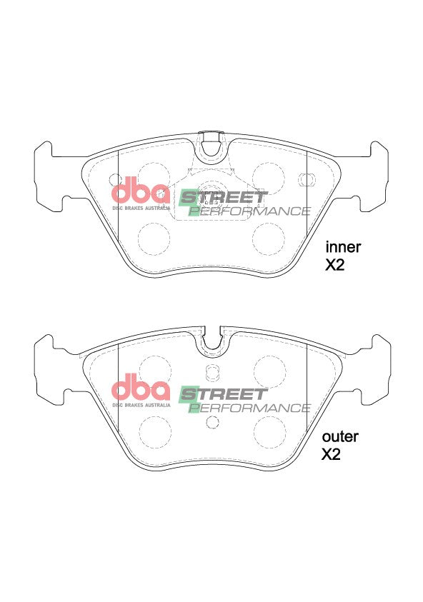Pastiglie freni Street Performance - asse anteriore - BMW Serie 3 (E46) 330 1999-2007 / BMW X3 (E83) 2003-2010 / BMW Z4 E85 2006-2009 / BMW Z4 E86 2006-2008 / MG 6 2013-2016 / MG ZT 2001-2005 (+2 modelli)