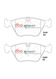 Pastiglie freni Street Performance - asse anteriore - BMW Serie 3 (E46) 330 1999-2007 / BMW X3 (E83) 2003-2010 / BMW Z4 E85 2006-2009 / BMW Z4 E86 2006-2008 / MG 6 2013-2016 / MG ZT 2001-2005 (+2 modelli)