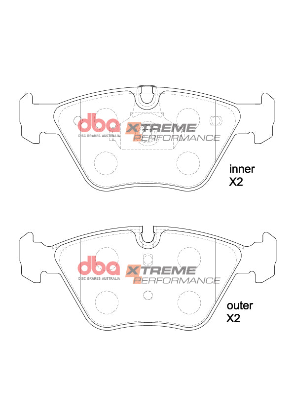 Pastiglie freni Xtreme Performance - asse anteriore - BMW Serie 3 (E46) 330 1999-2007 / BMW X3 (E83) 2003-2010 / BMW Z4 E85 2006-2009 / BMW Z4 E86 2006-2008 / MG 6 2013-2016 / MG ZT 2001-2005 (+2 modelli)