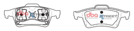 Pastiglie freni Street Series ceramico - asse posteriore - Ford Focus C-Max 2003-2005 / Holden Vectra ZC 2003-2004 / Mazda 3 BK 2004-2005 / Nissan Primera P12 2001-2008 / Nissan Primera W12 2002-2008 (+15 modelli)