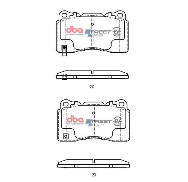 Pastiglie freni SSEV SSEV [Tesla Roadster 2012 On / Model S 2014 On / Model X 2016 On F - Cadillac ATS 2012-2016 / Cadillac CTS 2014 / Cadillac CTS-V 2004-2007 / Chevrolet Corvette (C7) Stingray 2013-2015 / Dodge Viper TA Package 2015 (+26 modelli)