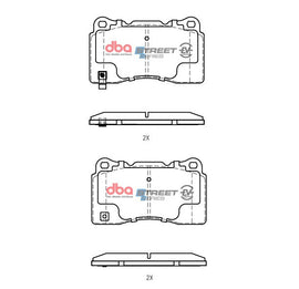 Pastiglie freni SSEV SSEV [Tesla Roadster 2012 On / Model S 2014 On / Model X 2016 On F - Cadillac ATS 2012-2016 / Cadillac CTS 2014 / Cadillac CTS-V 2004-2007 / Chevrolet Corvette (C7) Stingray 2013-2015 / Dodge Viper TA Package 2015 (+26 modelli)