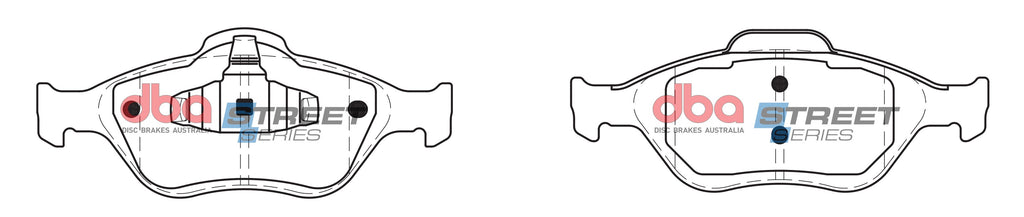 Pastiglie freni Street Series ceramico - asse anteriore - Ford Courier 2000-2002 / Ford Fiesta MK4 BE91 MK5 BE256 MK6 B299 / B409 2000-2008 / Ford Fiesta (Mk5) 2000-2002 / Ford Fiesta (Mk6) 2002-2008 (+6 modelli)