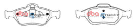 Pastiglie freni Street Series ceramico - asse anteriore - Ford Courier 2000-2002 / Ford Fiesta MK4 BE91 MK5 BE256 MK6 B299 / B409 2000-2008 / Ford Fiesta (Mk5) 2000-2002 / Ford Fiesta (Mk6) 2002-2008 (+6 modelli)