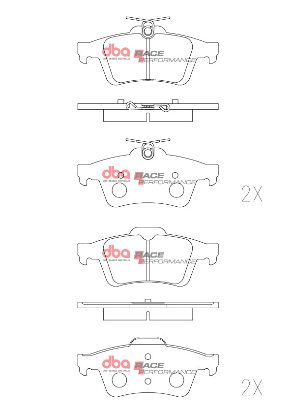 Pastiglie freni Race Performance - Cadillac BLS 2006-2010 / Citroen C5 2008-2018 / Daimler Super Eight 2006-2010 / Daimler Super V8 2006-2008 / Ford C-Max (Mk1) 2007-2011 (+60 modelli)