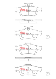 Pastiglie freni Race Performance - Cadillac BLS 2006-2010 / Citroen C5 2008-2018 / Daimler Super Eight 2006-2010 / Daimler Super V8 2006-2008 / Ford C-Max (Mk1) 2007-2011 (+60 modelli)