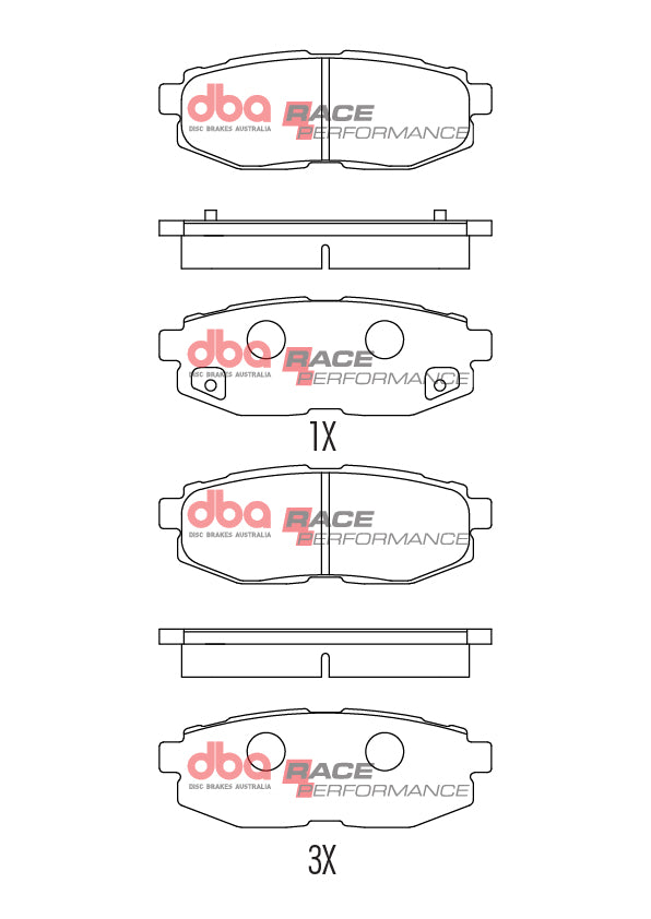 Pastiglie freni Race Performance - Subaru BRZ 2012-2022 / Subaru Forester 2013-2019 / Subaru Tribeca 2005-2014 / Toyota GR86 2021 / Toyota GT86 MK1 ZN6 MK2 ZN8 / ZD8 2012-2022