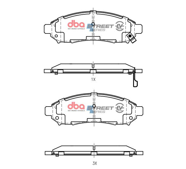 Pastiglie freni Nissan Leaf / E NV200 2012 On F - Nissan Leaf 2010-2014 / Nissan NV200 2014 / Nissan NV200 Combi 2014 / Nissan Navara D40 2005-2014 / Nissan Pathfinder 2005-2012