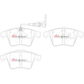 Pastiglie freni Street Performance - asse anteriore - Volkswagen Caravelle 2004-2015 / Volkswagen Caravelle T6 2015 / Volkswagen Transporter (Kombi) / Camper T5 2003-2015 (+1 modelli)