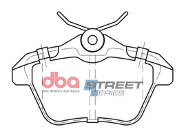 Pastiglie freni Street Series ceramico - asse posteriore - Alfa Romeo 156 MK1 932 1997-2002 / Alfa Romeo 166 1998-2008 / Lancia Kappa 1995-2001